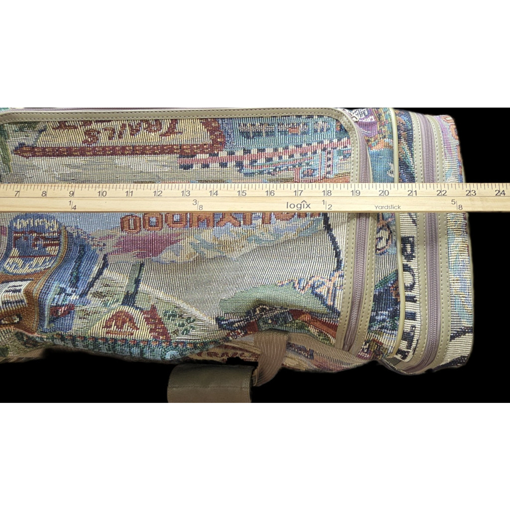 Vintage Pioneer Express Route 66 Tapestry Travel Weekender Duffel Bag - Picture 12 of 14